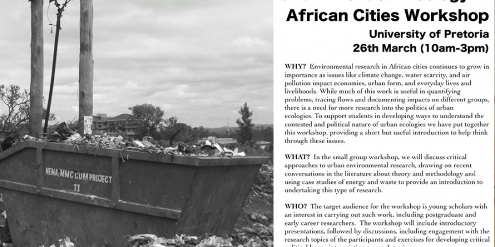 SUPE organises student/early career workshop in Johannesburg in March