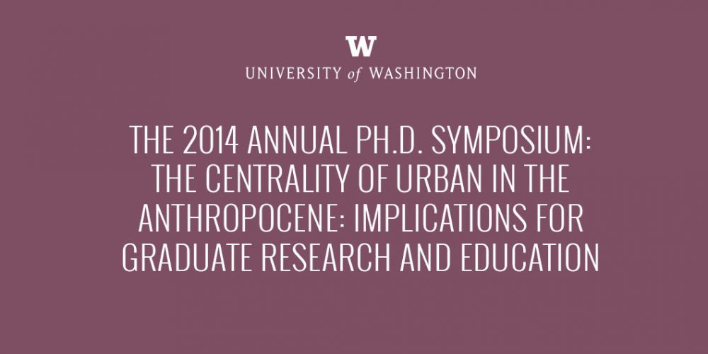 Key note at University of Washington: Re-thinking urban theory and ecological studies from a ‘world of cities’